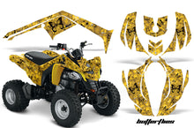 Load image into Gallery viewer, ATV Decal Graphics Kit Wrap For Can-Am DS250 DS 250 Bombardier 2006-2016 BUTTERFLIES BLACK YELLOW-atv motorcycle utv parts accessories gear helmets jackets gloves pantsAll Terrain Depot