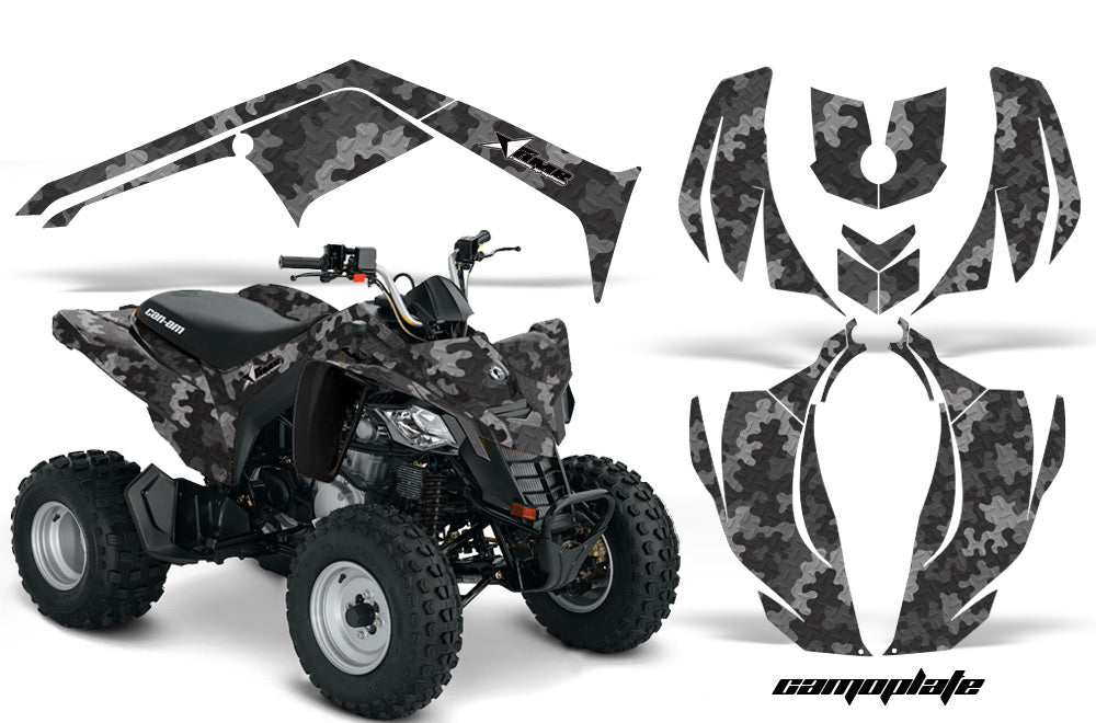 ATV Decal Graphics Kit Wrap For Can-Am DS250 DS 250 Bombardier 2006-2016 CAMOPLATE BLACK-atv motorcycle utv parts accessories gear helmets jackets gloves pantsAll Terrain Depot