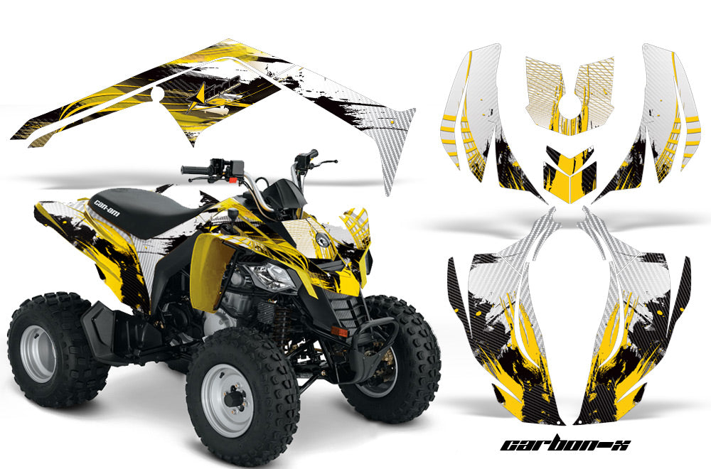 ATV Decal Graphics Kit Wrap For Can-Am DS250 DS 250 Bombardier 2006-2016 CARBONX YELLOW-atv motorcycle utv parts accessories gear helmets jackets gloves pantsAll Terrain Depot