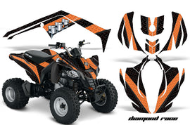 ATV Decal Graphics Kit Wrap For Can-Am DS250 DS 250 Bombardier 2006-2016 DIAMOND RACE ORANGE BLACK-atv motorcycle utv parts accessories gear helmets jackets gloves pantsAll Terrain Depot