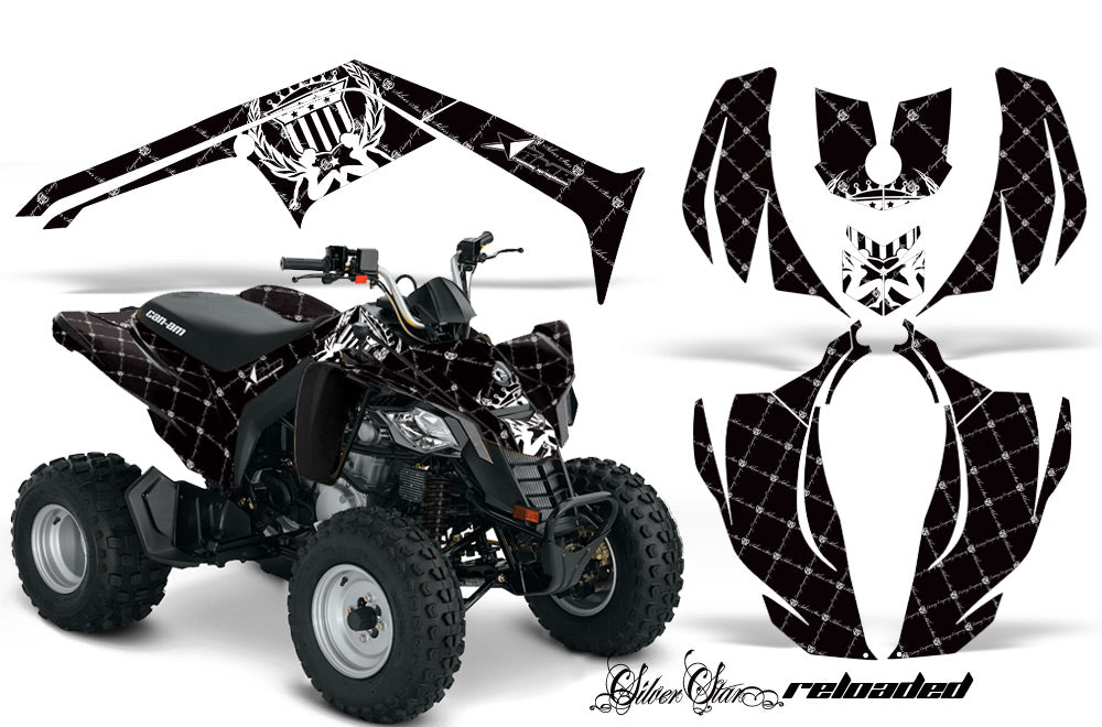 ATV Decal Graphics Kit Wrap For Can-Am DS250 DS 250 Bombardier 2006-2016 RELOADED WHITE BLACK-atv motorcycle utv parts accessories gear helmets jackets gloves pantsAll Terrain Depot