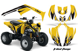 ATV Decal Graphics Kit Wrap For Can-Am DS250 DS 250 Bombardier 2006-2016 TRIBAL BLACK YELLOW-atv motorcycle utv parts accessories gear helmets jackets gloves pantsAll Terrain Depot