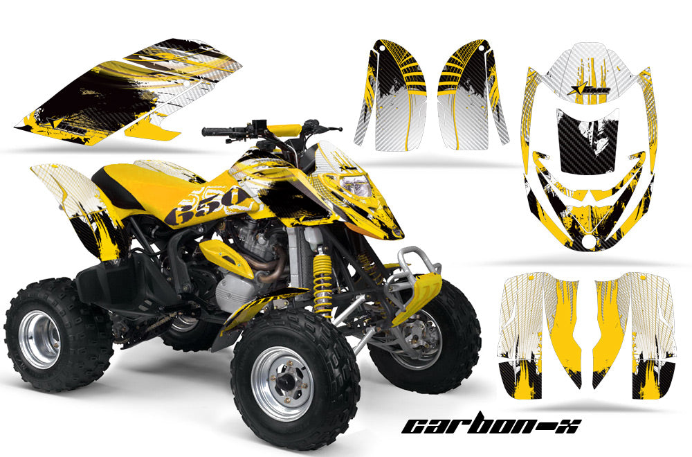 ATV Graphics Kit Decal Quad Wrap For Can-Am Bombardier DS650 DS 650 CARBONX YELLOW-atv motorcycle utv parts accessories gear helmets jackets gloves pantsAll Terrain Depot