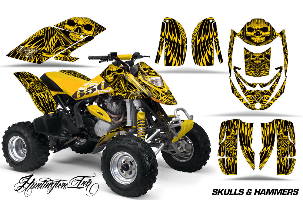 ATV Graphics Kit Decal Quad Wrap For Can-Am Bombardier DS650 DS 650 HISH YELLOW-atv motorcycle utv parts accessories gear helmets jackets gloves pantsAll Terrain Depot