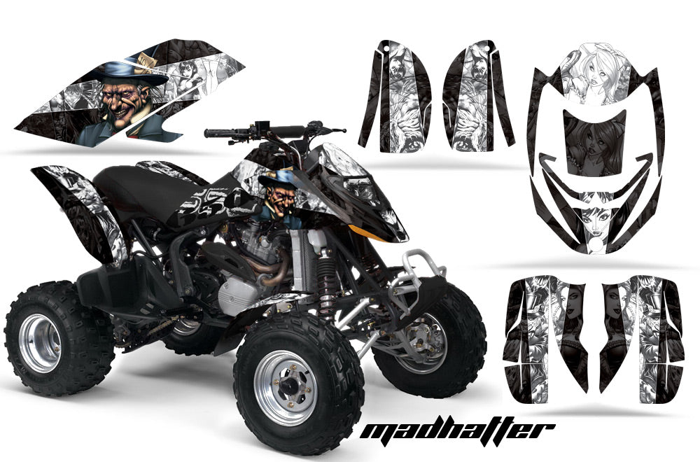 ATV Graphics Kit Decal Quad Wrap For Can-Am Bombardier DS650 DS 650 HATTER WHITE BLACK-atv motorcycle utv parts accessories gear helmets jackets gloves pantsAll Terrain Depot