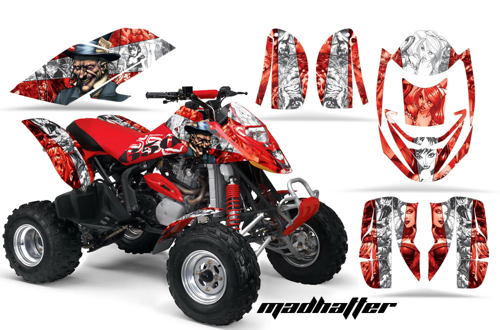 ATV Graphics Kit Decal Quad Wrap For Can-Am Bombardier DS650 DS 650 HATTER WHITE RED-atv motorcycle utv parts accessories gear helmets jackets gloves pantsAll Terrain Depot
