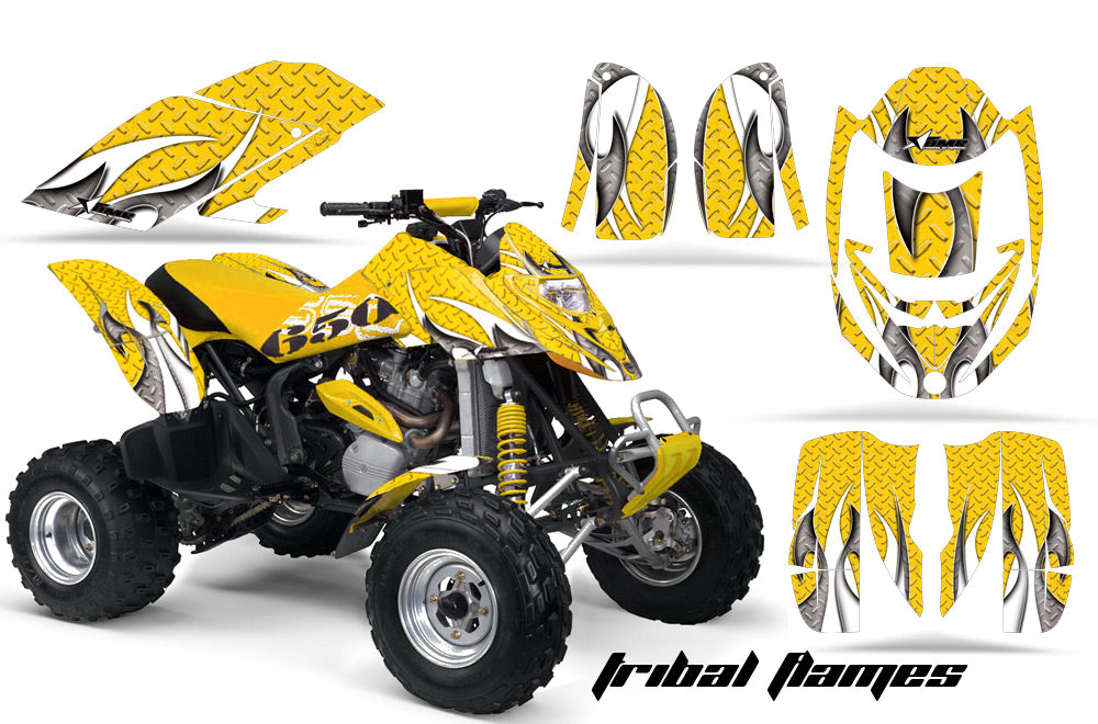 ATV Graphics Kit Decal Quad Wrap For Can-Am Bombardier DS650 DS 650 TBOMBER YELLOW-atv motorcycle utv parts accessories gear helmets jackets gloves pantsAll Terrain Depot