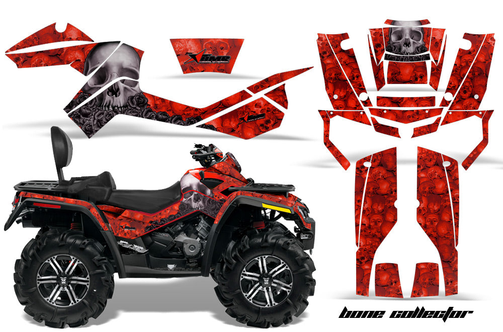 ATV Graphics Kit Decal Wrap For CanAm Outlander Max 500/800 2006-2012 BONES RED-atv motorcycle utv parts accessories gear helmets jackets gloves pantsAll Terrain Depot