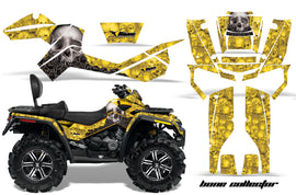 ATV Graphics Kit Decal Wrap For CanAm Outlander Max 500/800 2006-2012 BONES YELLOW-atv motorcycle utv parts accessories gear helmets jackets gloves pantsAll Terrain Depot