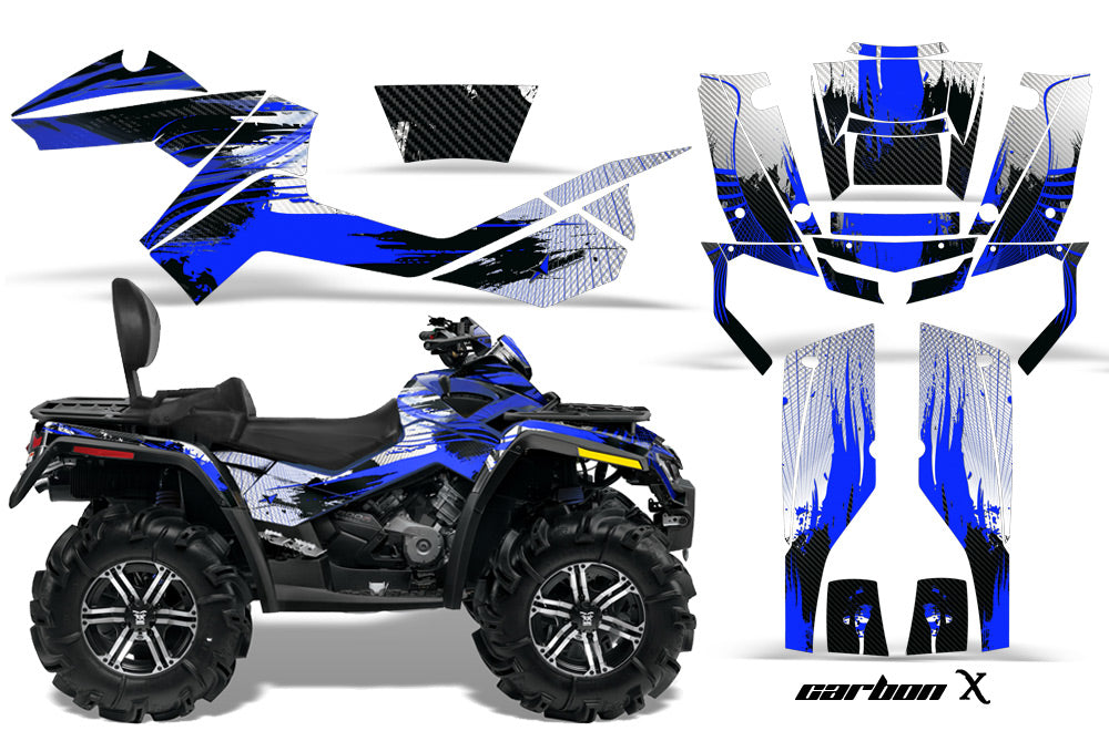 ATV Graphics Kit Decal Wrap For CanAm Outlander Max 500/800 2006-2012 CARBONX BLUE-atv motorcycle utv parts accessories gear helmets jackets gloves pantsAll Terrain Depot