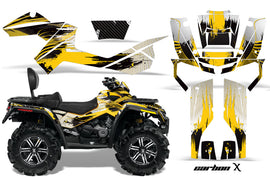 ATV Graphics Kit Decal Wrap For CanAm Outlander Max 500/800 2006-2012 CARBONX YELLOW-atv motorcycle utv parts accessories gear helmets jackets gloves pantsAll Terrain Depot