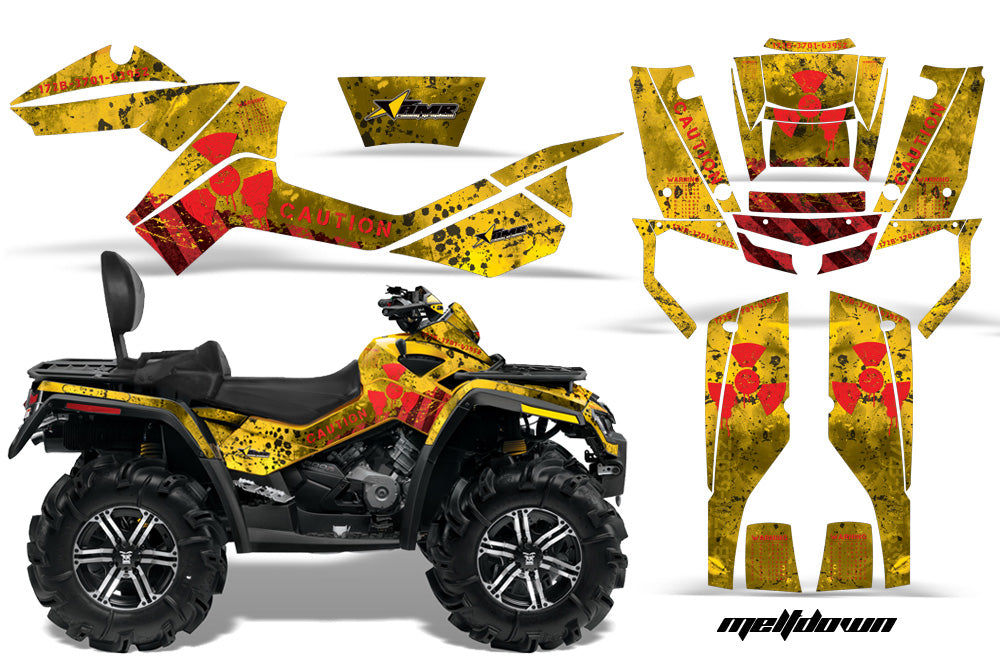 ATV Graphics Kit Decal Wrap For CanAm Outlander Max 500/800 2006-2012 MELTDOWN RED YELLOW-atv motorcycle utv parts accessories gear helmets jackets gloves pantsAll Terrain Depot