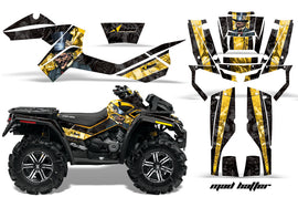 ATV Graphics Kit Decal Wrap For CanAm Outlander Max 500/800 2006-2012 HATTER BLACK YELLOW-atv motorcycle utv parts accessories gear helmets jackets gloves pantsAll Terrain Depot