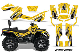 ATV Graphics Kit Decal Wrap For CanAm Outlander Max 500/800 2006-2012 TRIBAL BLACK YELLOW-atv motorcycle utv parts accessories gear helmets jackets gloves pantsAll Terrain Depot
