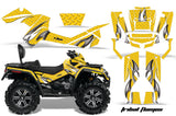 ATV Graphics Kit Decal Wrap For CanAm Outlander Max 500/800 2006-2012 TRIBAL WHITE YELLOW