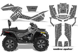 ATV Graphics Kit Decal Wrap For CanAm Outlander Max 500/800 2006-2012 WIDOW SILVER BLACK