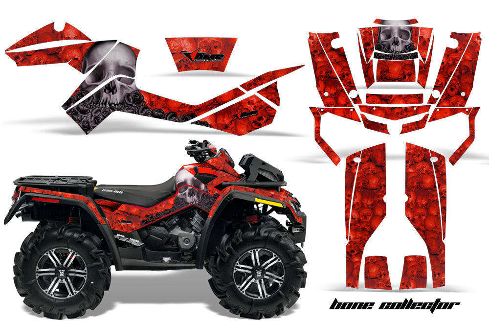 ATV Graphics Kit Decal Wrap For CanAm Outlander XMR 500/800 2006-2012 BONES RED-atv motorcycle utv parts accessories gear helmets jackets gloves pantsAll Terrain Depot