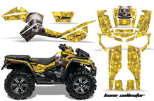Load image into Gallery viewer, ATV Graphics Kit Decal Wrap For CanAm Outlander XMR 500/800 2006-2012 BONES YELLOW-atv motorcycle utv parts accessories gear helmets jackets gloves pantsAll Terrain Depot