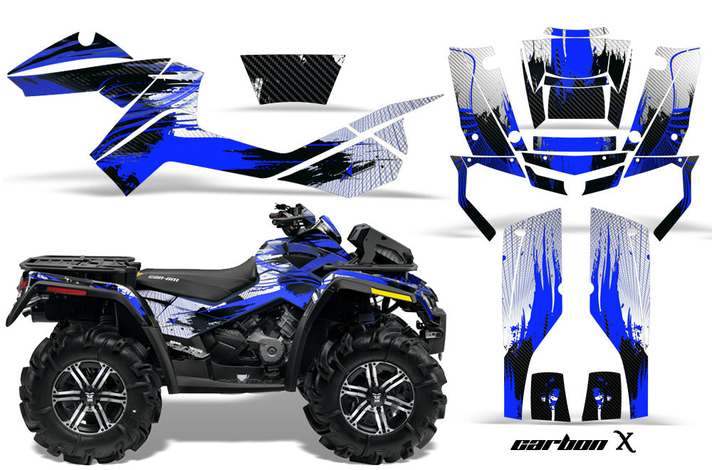 ATV Graphics Kit Decal Wrap For CanAm Outlander XMR 500/800 2006-2012 CARBONX BLUE-atv motorcycle utv parts accessories gear helmets jackets gloves pantsAll Terrain Depot
