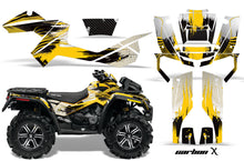 Load image into Gallery viewer, ATV Graphics Kit Decal Wrap For CanAm Outlander XMR 500/800 2006-2012 CARBONX YELLOW-atv motorcycle utv parts accessories gear helmets jackets gloves pantsAll Terrain Depot