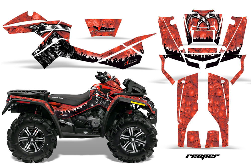 ATV Graphics Kit Decal Wrap For CanAm Outlander XMR 500/800 2006-2012 REAPER RED-atv motorcycle utv parts accessories gear helmets jackets gloves pantsAll Terrain Depot
