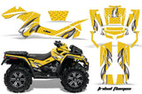 ATV Graphics Kit Decal Wrap For CanAm Outlander XMR 500/800 2006-2012 TRIBAL WHITE YELLOW