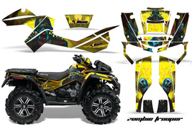 ATV Graphics Kit Decal Wrap For CanAm Outlander XMR 500/800 2006-2012 ZOMBIE YELLOW-atv motorcycle utv parts accessories gear helmets jackets gloves pantsAll Terrain Depot