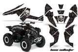 ATV Decal Graphics Kit Quad Wrap For Can-Am Renegade 500 X/R 800X/R 1000 BONES GREY BLACK