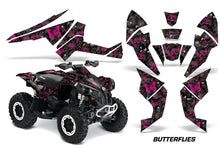 Load image into Gallery viewer, ATV Decal Graphics Kit Quad Wrap For Can-Am Renegade 500 X/R 800X/R 1000 BUTTERFLIES PINK BLACK-atv motorcycle utv parts accessories gear helmets jackets gloves pantsAll Terrain Depot