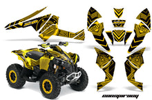 Load image into Gallery viewer, ATV Decal Graphics Kit Quad Wrap For Can-Am Renegade 500 X/R 800X/R 1000 CONSPIRACY YELLOW-atv motorcycle utv parts accessories gear helmets jackets gloves pantsAll Terrain Depot