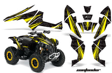 Load image into Gallery viewer, ATV Decal Graphics Kit Quad Wrap For Can-Am Renegade 500 X/R 800X/R 1000 CONTENDER BLACK YELLOW-atv motorcycle utv parts accessories gear helmets jackets gloves pantsAll Terrain Depot