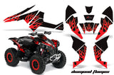ATV Decal Graphics Kit Quad Wrap For Can-Am Renegade 500 X/R 800X/R 1000 DIAMOND FLAMES RED BLACK