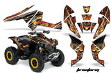 ATV Decal Graphics Kit Quad Wrap For Can-Am Renegade 500 X/R 800X/R 1000 FIRESTORM BLACK