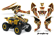 Load image into Gallery viewer, ATV Decal Graphics Kit Quad Wrap For Can-Am Renegade 500 X/R 800X/R 1000 FIRESTORM YELLOW-atv motorcycle utv parts accessories gear helmets jackets gloves pantsAll Terrain Depot