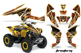 ATV Decal Graphics Kit Quad Wrap For Can-Am Renegade 500 X/R 800X/R 1000 FIRESTORM YELLOW-atv motorcycle utv parts accessories gear helmets jackets gloves pantsAll Terrain Depot