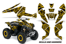 Load image into Gallery viewer, ATV Decal Graphics Kit Quad Wrap For Can-Am Renegade 500 X/R 800X/R 1000 HISH YELLOW-atv motorcycle utv parts accessories gear helmets jackets gloves pantsAll Terrain Depot