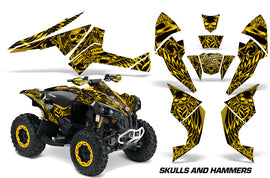 ATV Decal Graphics Kit Quad Wrap For Can-Am Renegade 500 X/R 800X/R 1000 HISH YELLOW-atv motorcycle utv parts accessories gear helmets jackets gloves pantsAll Terrain Depot
