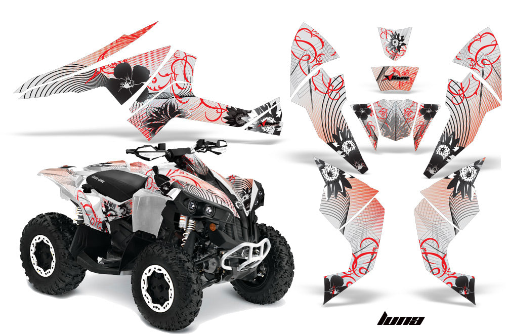 ATV Decal Graphics Kit Quad Wrap For Can-Am Renegade 500 X/R 800X/R 1000 LUNA RED-atv motorcycle utv parts accessories gear helmets jackets gloves pantsAll Terrain Depot
