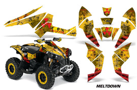 ATV Decal Graphics Kit Quad Wrap For Can-Am Renegade 500 X/R 800X/R 1000 MELTDOWN RED YELLOW-atv motorcycle utv parts accessories gear helmets jackets gloves pantsAll Terrain Depot