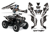 ATV Decal Graphics Kit Quad Wrap For Can-Am Renegade 500 X/R 800X/R 1000 HATTER BLACK WHITE