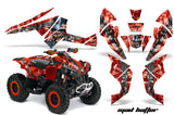 ATV Decal Graphics Kit Quad Wrap For Can-Am Renegade 500 X/R 800X/R 1000 HATTER RED SILVER