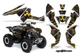 ATV Decal Graphics Kit Quad Wrap For Can-Am Renegade 500 X/R 800X/R 1000 MELTDOWN YELLOW BLACK