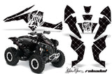 ATV Decal Graphics Kit Quad Wrap For Can-Am Renegade 500 X/R 800X/R 1000 RELOADED WHITE BLACK