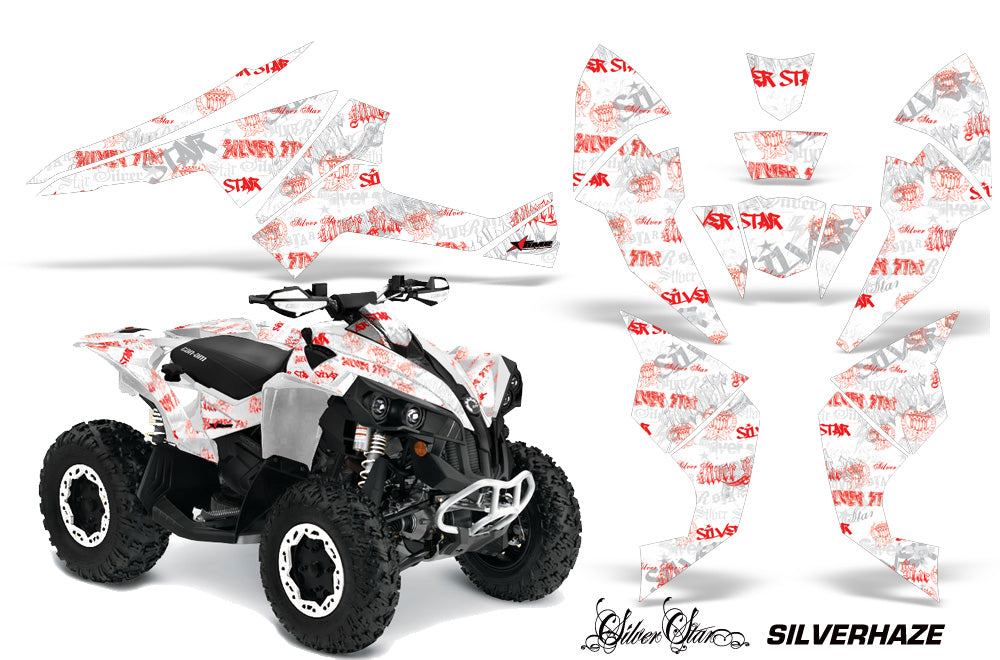 ATV Decal Graphics Kit Quad Wrap For Can-Am Renegade 500 X/R 800X/R 1000 SSSH RED WHITE-atv motorcycle utv parts accessories gear helmets jackets gloves pantsAll Terrain Depot