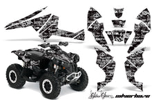 Load image into Gallery viewer, ATV Decal Graphics Kit Quad Wrap For Can-Am Renegade 500 X/R 800X/R 1000 SSSH WHITE BLACK-atv motorcycle utv parts accessories gear helmets jackets gloves pantsAll Terrain Depot