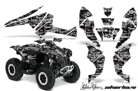 ATV Decal Graphics Kit Quad Wrap For Can-Am Renegade 500 X/R 800X/R 1000 SSSH WHITE BLACK-atv motorcycle utv parts accessories gear helmets jackets gloves pantsAll Terrain Depot