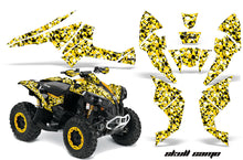 Load image into Gallery viewer, ATV Decal Graphics Kit Quad Wrap For Can-Am Renegade 500 X/R 800X/R 1000 SKULL CAMO YELLOW-atv motorcycle utv parts accessories gear helmets jackets gloves pantsAll Terrain Depot