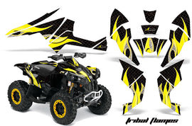 ATV Decal Graphics Kit Quad Wrap For Can-Am Renegade 500 X/R 800X/R 1000 TRIBAL YELLOW BLACK-atv motorcycle utv parts accessories gear helmets jackets gloves pantsAll Terrain Depot