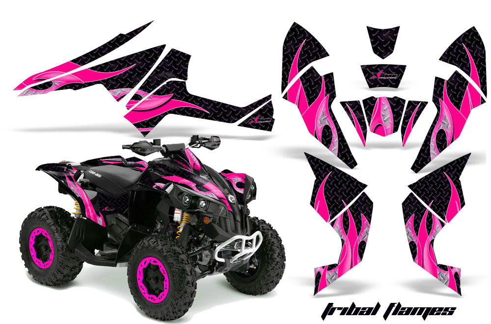 ATV Decal Graphics Kit Quad Wrap For Can-Am Renegade 500 X/R 800X/R 1000 TRIBAL PINK BLACK-atv motorcycle utv parts accessories gear helmets jackets gloves pantsAll Terrain Depot