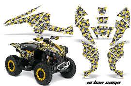 ATV Decal Graphics Kit Quad Wrap For Can-Am Renegade 500 X/R 800X/R 1000 URBAN CAMO YELLOW-atv motorcycle utv parts accessories gear helmets jackets gloves pantsAll Terrain Depot